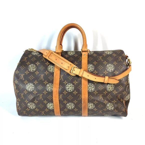 LOUIS VUITTON Monogram Christopher Nemeth collab KeepallBandouliere45 Duffle Bag - Picture 2 of 16